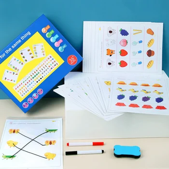 Bērnu Zīmējumu Savienojumu Spēles Rotaļlietas Novērošanu, Lai Atrastu To Pašu Savienojumu, Lai Atbilstu Zīmēšanas DIY Mācību Izglītības Rotaļlieta