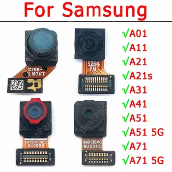 Priekšējo Kameru Samsung Galaxy A51 A71 5G A01 A11 A21 A21s A31 A41 Frontālās Selfie Oriģināls Kameras Modulis Mazo Flex Rezerves Daļas