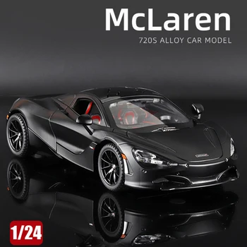1:24 McLaren 720S Metāla Sporta Auto Sakausējuma Modeļa Automašīnas Lējumiem Transportlīdzekļa Simulācijas Skaņas Un Gaismas Rotaļu Rotas Zēni, Bērnu Dāvanu
