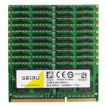 10PCS DDR3L Ram 4GB 8GB 16.G Klēpjdatoru Atmiņas PC3L 12800 10600 8500 1600 1066 1333 MHZ 240Pin SODIMM Atmiņas Memoria Ddr3 RAM