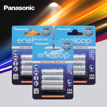 12pcs Panasonic Eneloop Oriģinālo Akumulatoru Pro 1.2 V AaA 800mAh NI-MH Kameru, Gaismiņa Rotaļlietas Iepriekš Uzlādētu Uzlādējamos Akumulatorus