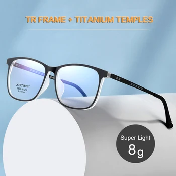 YOOSKE Vīriešu Tīra Titāna Brilles Rāmis Ultravieglajiem Tuvredzība, Brilles, Liels Rāmis Laukumā Optisko Recepšu Brilles Rāmis 9825