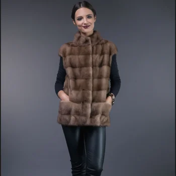 Sieviešu jaunas ūdeļu kažokādas veste, nekustamā ūdeļu kažokādas jaka, silta, ziemas modes, ikdienas Eiropas ielu stils