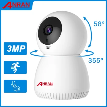 ANRAN Uzraudzības Camera 3MP Automātiskā Izsekošanas IP Kameras Mājas Drošības Kameru Iekštelpu Kamera, WIFI bezvadu Baby Monitor Audio Video APP