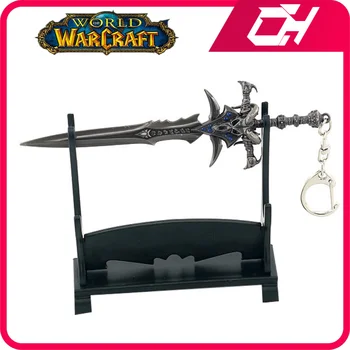World Of Warcraft Lich King Frostmourne Dažādu Sakausējumu Zobenu Spēle Keychain Ieroci Modeļa Kopija Rotaļlietas Bērniem Katana Svētku Dāvanas