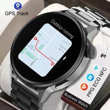 2022 Jaunu NFC Smart Skatīties Vīrieši Smart Bluetooth Zvanu Sporta GPS Track Smartwatch Sievietes Sirds ritma EKG PPG Smartwatch Android, ios