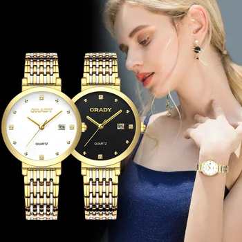 luksusa skatīties zelta kvarca pulksteņi bezmaksas piegāde sievietes nerūsējošā tērauda dāmas skatīties luxe femme ķēdes rokas pulksteņi sieviešu