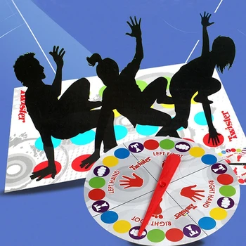 Klasiskā Twister-spēle Iekštelpu Āra Rotaļlietas Jautri Spēle, Pagriežot ķermeņa Bērnu Vecāku un Bērnu Interaktīvās Grupas Rotaļlieta Dāvana