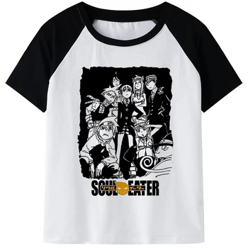 Japāņu Anime Soul Eater Iespiests T Krekls Vīriešiem Kawaii Harajuku Karikatūra T Manga Grafiskais T-krekls Unisex Hip Hop Topi Tee Vīriešu