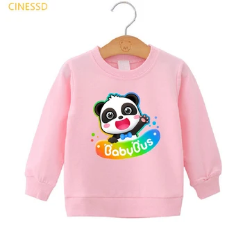 Bērni Cute Panda Drukāt Grafiskā Sporta Krekls Meitene Rozā Top Jauki Pelēkā Vārna Samta Vilnas Jaka Bērniem Dzimšanas Dienas Dāvanu Smieklīgi Hoodies