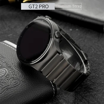 22mm Titāna metāla Siksnu Huawei Skatīties GT2 Pro Titāna Correa Metāla Skatīties Joslas Skatīties 3 Pro GT 2e GT2 46mm Rokas Joslā