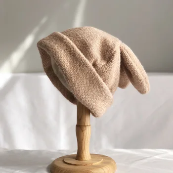 Draping truša ausis trušu kažokādas cepuri sieviešu rudens un ziemas adīta vilnas cepure ziemā silts korejiešu versija Japāņu cepure