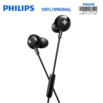 Philips SHE4305 3,5 mm vadu kontroles Auss Sporta Austiņas ar Trokšņu Slāpēšanas Stereo Bass HIFI Austiņas Xiaomi/samsung s8/s9
