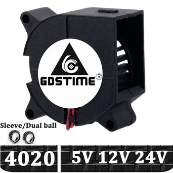 2gab Gdstime 40mm 3D Printeri, Ventilators 24V 12V-5V, ar Lodīšu Gultņiem Pūtēju 40x40x20mm Dzesēšanas Ventilatori 4020 2pin dupont 3D Printeri Vēsāks
