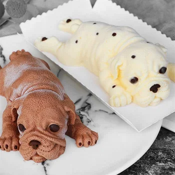 Suns Silikona Veidnē 3D Shar Pei Suns Pelējuma DIY Kūka Apdare Uzpūtenis Pelējuma Gudrs Šokolādes Pieniņš saldējums Pomādes Molds1