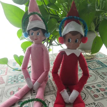 3pcs/set Elf Doll Auss Segtu Ziemassvētku Lelles Apdare Piederumi (Nav Lelle)