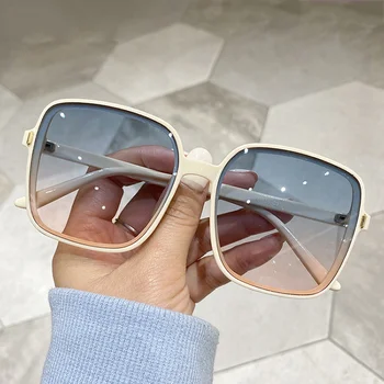Modes Dizainere Laukumā Saulesbrilles Sieviete Retro Vintage Slīpums Saules Brilles Sieviešu Skaidrs, Objektīvs Melna Balta Oculos De Sol