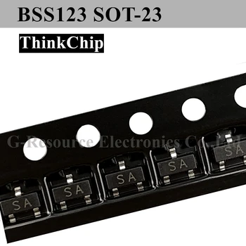 (100gab) BSS123 SOT-23 SMD Lauka Ietekmi Tranzistors N-Channel MOS-FET (Marķējums SA) BSS123LT1G