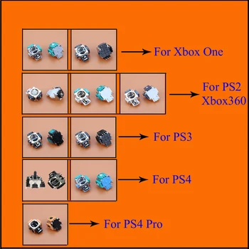 YuXi 1 gab. 3D Apstrādāt Analogo Kursorsviru Šūpuļzirgs Stick Sensora Modulis Xbox Viens Xbox360 PS2 PS3 PS4 Pro Kontrolieris Remonta Daļas