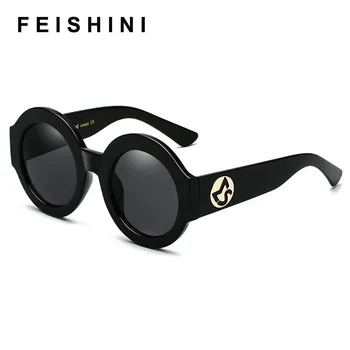 FEISHINI Zīmola Luksusa, Saules brilles Dāmas 2022 Modes Moderns Kārta Sieviešu Saulesbrilles Lielgabarīta Vintage UV Aizsargs Slīpums Lēcu