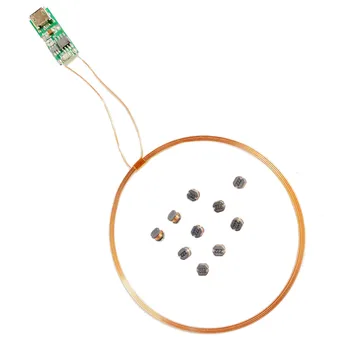 Taidacent USB Bezvadu Led Indukcijas Spoles Induktīvā Led Lampa iedegas Bezvadu Lādētājs/Uzlādes Moduli 50mm Garš Attālums,