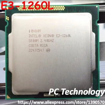 Oriģinālā Intel XEON procesors E3-1260L Četrkodolu 2,4 GHz 8MB E3 1260L LGA1155 CPU bezmaksas piegāde kuģis no 1 dienas laikā