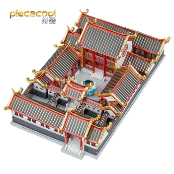 MMZ MODELIS Piececool 3D metāla Puzzle Pagalma Māja Ķīniešu modelis DIY lāzera griešana Jigsaw puzzle Rotaļlietas bērniem dāvanu pieaugušo