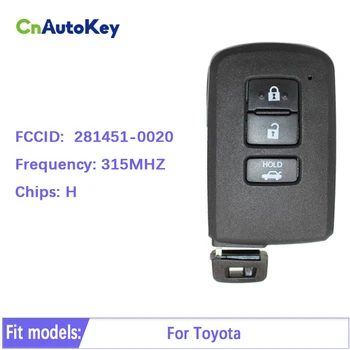 CN007148 281451-0020 Smart Tālvadības Atslēga 3 Pogu HYQ14FBA Toyota Corolla Kontroles 312/315/434MHz