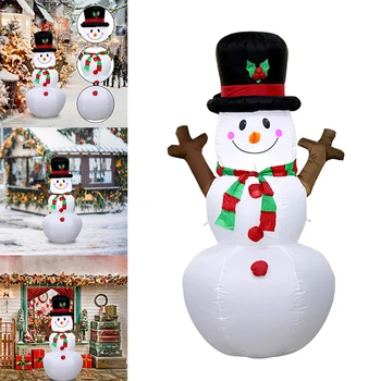 1.6 m Piepūšamās Sniegavīrs Puse Baloni LED Piepūšamās Rotaļlietas Dārza Zālienu, Pagalmā Piederumi Piepūšamās Rotājumu Ziemassvētku Rotājumi