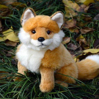 Red Fox Augstas Precizitātes Anime Gudrs Plushie Vulpe Plīša Rotaļlietas, Dabīgas Dzīvnieku Simulācijas Pildījumu Lelle, Rotaļlietas, Dāvanas Bērniem