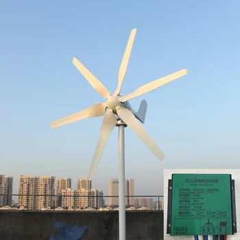 3 fāzu MAIŅSTRĀVAS 12v 24v 48v 800w Horizontālā vēja turbīnu ģenerators ar Automātisko vēja PMW kontrolieris mājas lietošanai vai streetlight