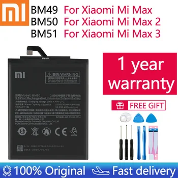 100% Oriģinālā Xiao mi BM49 BM50 BM51 Akumulatoru Xiaomi 2 Max 3 Max2 Max3 Augstas Kvalitātes Tālruņa Baterijas Nomaiņa