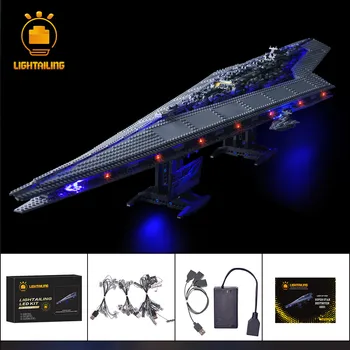 LIGHTAILING LED Light Komplekts 10221 Zvaigžņu Karu Sērijas Super Star Destroyer Celtniecības Bloku Gaismas Set