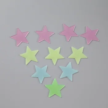100gab 3D Zvaigznes Luminiscences Gaismas Multicolor Uzlīmes Bērniem Guļamistaba Zvaigznes, kas Spīd Tumsā Sienas Uzlīmes Meitenes Plāksteris rotaļlietas