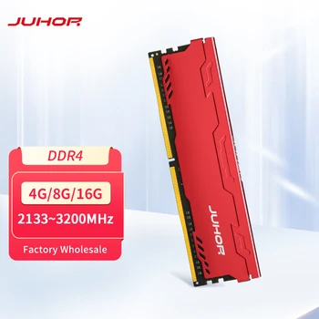 JUHOR Vairumtirdzniecības Memoria DDR4 4GB 8GB 16GB 3200MHz 2666MHz Darbvirsmas Atmiņas Jaunu Dimm Ram Ar Siltuma Izlietnes