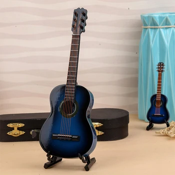 Mini Klasiskā Ģitāra Koka Miniatūras Ģitāras Modelis Mūzikas Instruments ir Ģitāra, Bērnu rotaļlietas