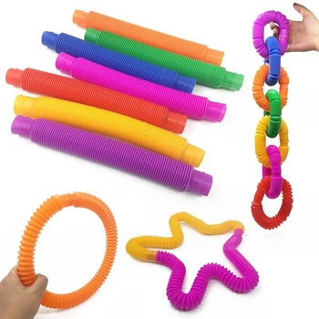 Teleskopiska caurule maņu rotaļlietas bērniem fidgeting stress atvieglojums, rotaļlietas, glābšanas izglītības anti-stresa fidgeting rotaļlietas izspiest rotaļlietas, dāvanas