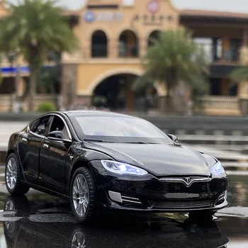 1:32 Tesla Model S Modelis 3 Modelis X Sakausējuma Auto Modelis Lējumiem Metāla Rotaļu automobiļi Automašīnas Modeļa Simulācijas Skaņas un Gaismas Bērniem, Rotaļlietas, Dāvanu