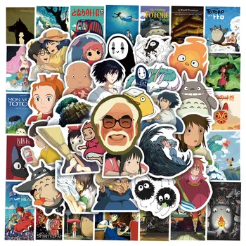 100GAB Jaunu Hayao Miyazaki Grafiti Uzlīme Ūdens Kausa Ķivere Čemodāns Skeitborda Klēpjdatoru Ūdensizturīgs Decal Rotaļlietas
