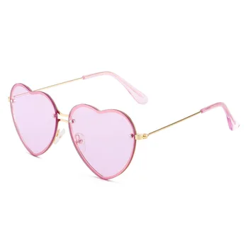 Mīlestība Sunglass Caurspīdīgs Krāsas Sirds Formas Bez Apmales Plastmasas Brilles Puse Briļļu Cosplay Aksesuārus, Saulesbrilles Sievietēm