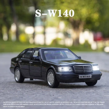 1/32 Classic S-W140 Sakausējuma Metāla Modeļa Automašīnas Rotaļlietas Imitācijas Skaņu, Gaismu, Pavelciet Atpakaļ Die Cast Transportlīdzekļa Rotaļlietas Bērniem Bērniem Dāvanas