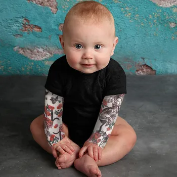 Ir 2021. Pavasarī, Rudenī Jaunu Modes Bodysuit Bērnu Zēniem Ikdienas Drēbes Jaundzimušais Zēns Tetovējums Iespiests Ar Garām Piedurknēm Raibs Romper