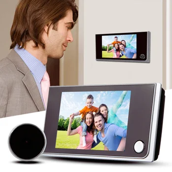 Video Peephole Durvju Fotokamera, 3.5 collu LCD Krāsu Ekrāns 120 Grādu Video Acu Durvju Zvanu Vizuālo Durvju Smart Āra Kameras