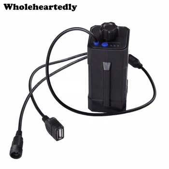 Jauns Ūdensnecaurlaidīgs 8.4 V 4 x 18650 Akumulatora Kaste Gadījumā ar DC Dual USB Porti Velosipēds Gaismas Velosipēdu Lampas Jauda Banka Rūtiņu Tālruni