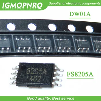 100GAB DW01 FS8205A FS8205 litija akumulators aizsardzības IC (50GAB* DW01 +50GAB* FS8205A ) SOT-23 jaunas oriģinālas