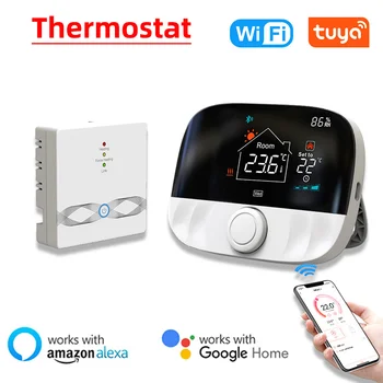 Tuya WiFi Bezvadu Termostats RF Programmējams Temperatūras regulators Ūdens, Gāzes Katlu un Cilindra Atbalstu, Alexa, Google Home