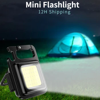 Kempings gaismas Mini kabatas Lukturītis Keychain Led Light Pocket USB Uzlādējams Kabatas, Darba Gaisma ar Korķviļķis Āra Zvejas Kāpt