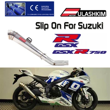 Motociklu Pilna Slip-On Suzuki GSR750 Sistēma Izplūdes Muffler Aizbēgt DB-Killer Modificētu Vidū saiti, Caurules, Cauruļu GSR 750 Q