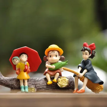 Darbības Hayao Miyazaki Anime Kiki ' s Delivery Service Modelis Rotaļlietas Skaitļi KiKi Totoro Mei Un Yue Modelis Apdare Rotaļlietas Bērniem