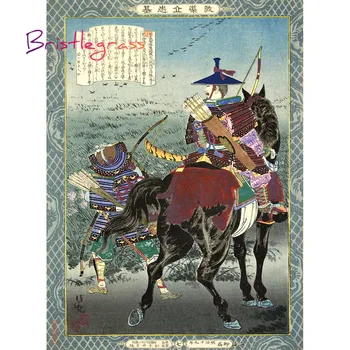 BRISTLEGRASS Koka puzle 500 1000 Gabali Ukiyoe Toyohara Kunichika Šedevrs Izglītības Rotaļlieta, Japāņu Glezniecību Dekori